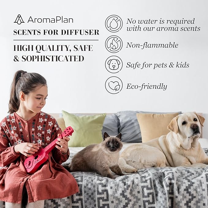 AromaPlan Hotel Scents Dubai 16 Fl Oz 2 Pack (946ml), Home Luxury Aroma & Hotel Fragrance Diffuser Oil- Hotel Diffuser Oil for Aromatherapy- USA Made, Bigger Bottle, Bolder Aroma & Longer Lasting