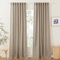 RYB HOME Farmhouse Boho Linen Sheer Curtains 90 inches Long by RYBHOME