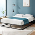 Zinus Joseph 10 Inch Platform Bed Frame, Wood Slat Support, No Box Spring Needed, Eco Friendly WonderBox(TM) Packaging, Easy Assembly, Black, Queen