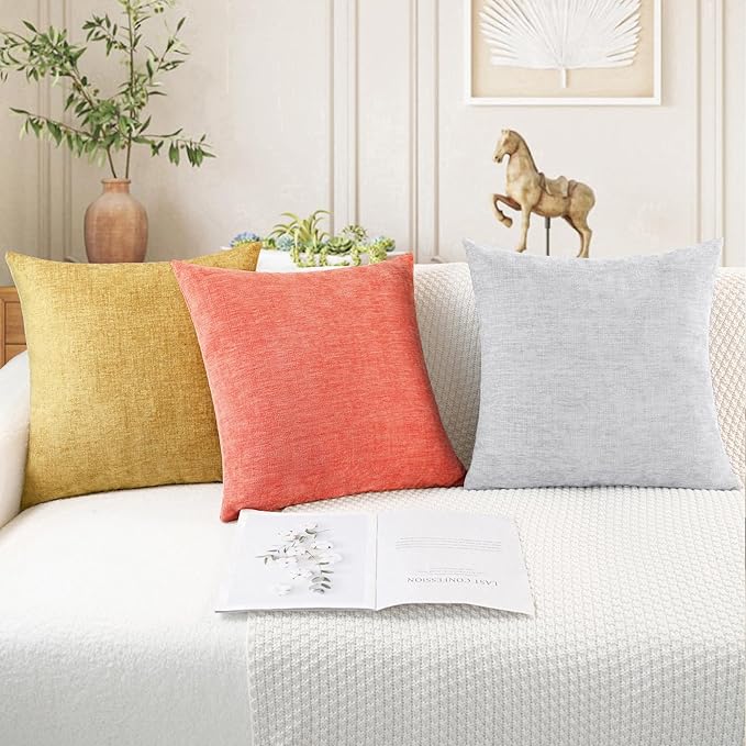 CaliTime Decorative Couch Throw Pillow Covers 26 X 26 Inches Living Coral | - Image 5