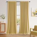 100% Blackout Curtains 108 Inch Length 2 Panels Set by Guken