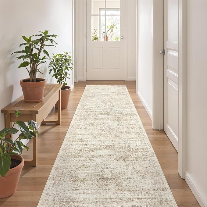 2x8 Runner Rug Non Slip, Washable Hallway Runner Rug, Nursery Room, Soft Runner by Restydon