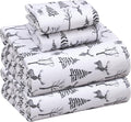 RUVANTI Flannel Sheets Queen Size - 100% Cotton Double Brushed Bed Sheets, Deep Pockets 16 Inches Queen Sheet Set, All Seasons Breathable & Extra Soft - Warm & Cozy, 4 Piece, Dry Winter