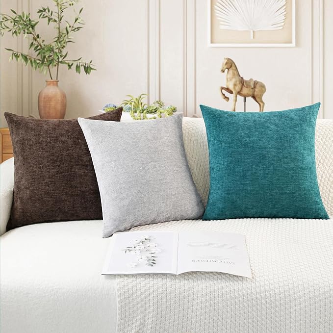 CaliTime Decorative Couch Throw Pillow Covers 18 X 18 Inches Teal | Pack of 4 - Image 5