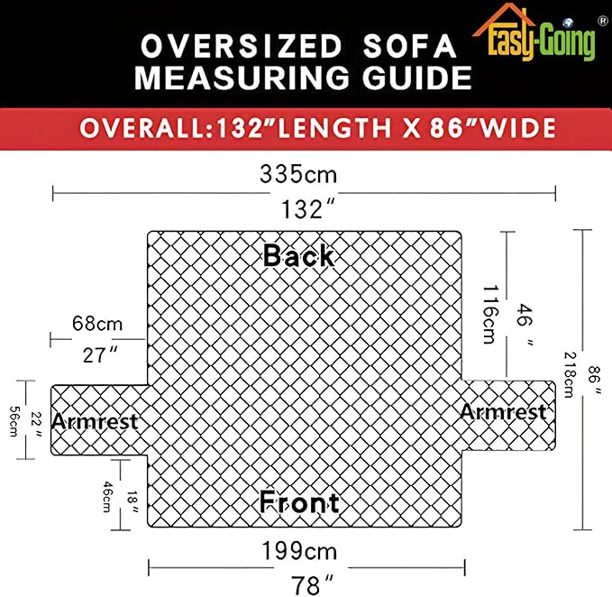 Easy-Going Reversible Couch Cover, 3 Cushion Sofa, Darkgray/Beige | Machine - Image 6