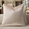 GIGIZAZA Velvet Pillow Covers 18x18 Decorative Pillows Pack of 2 Beige | by GIGIZAZAFocusingonhomedecoration