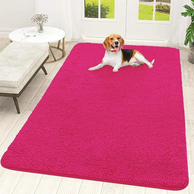 OLANLY Dog Door Mat for Muddy Paws 70x46, Super Absorbent Chenille Mud Mat | by OLANLY