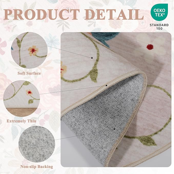 DUKINO 2x8 Runner Rug, Washable Runner Rug - Image 5
