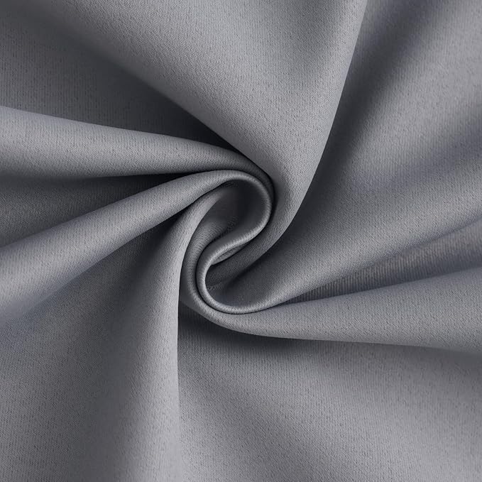 Yakamok Grey 100% Blackout Curtain Panels 96 inches, 2 Panels | Blackout - Image 3