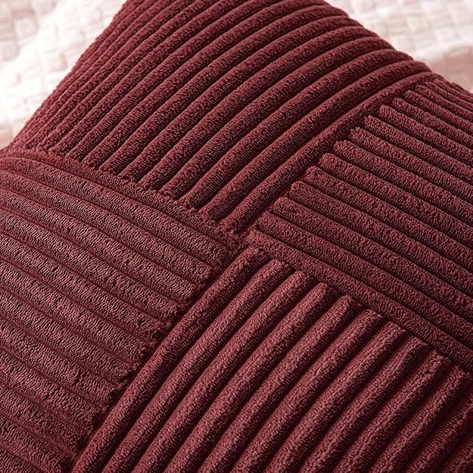 MIULEE Burgundy Decorative Throw Pillow Covers - Image 2