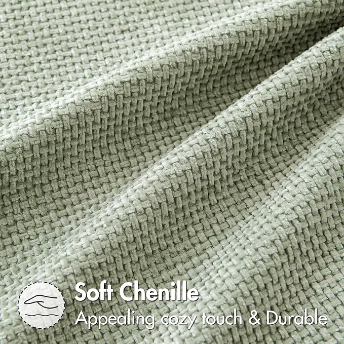 MIULEE Decorative Couch Throw Pillow Covers 18x18 Inch Light Green 2 Pack | - Image 6