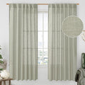 Sage Grey 72 inch Linen Curtains by LAMIT
