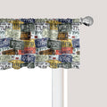 Ambesonne Vintage Window Valance, Original Retro Style License Plates Personalized Creative Travel Vacation, Curtain Valance for Kitchen Bedroom Decor with Rod Pocket, 42" x 12", Green Blue Yellow