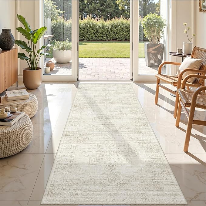 2'6 x 8' Runner Rug Non Slip, Washable Kitchen Rugs, Nursery Room, Soft Runner - Image 5