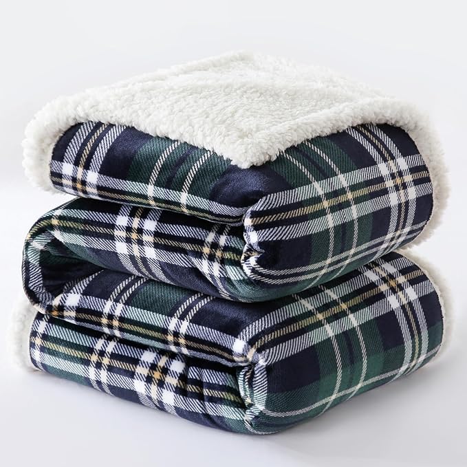 PU MEI Sherpa Fleece Throw Blanket 80" x 90" Reversible Plush Fluffy Large Big - Image 3