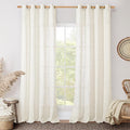 Linen Curtains 108 Inches Long for Living Room, Bronze Grommet Linen Textured by LAMIT