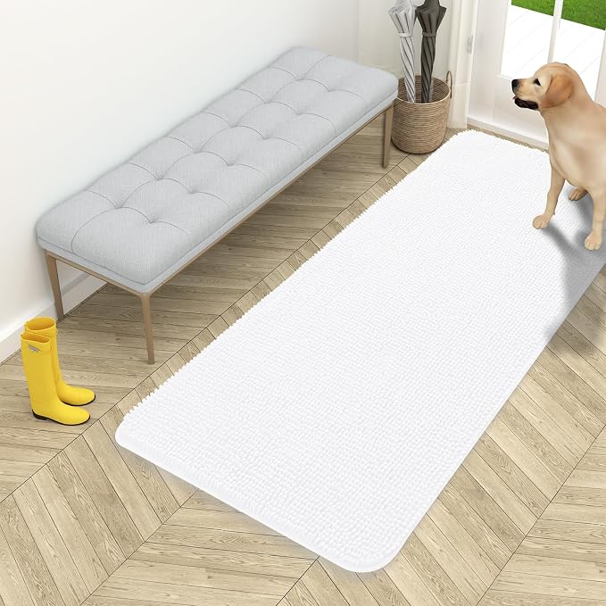 OLANLY Dog Door Mat for Muddy Paws 54x24, Super Absorbent Chenille Mud Mat | by OLANLY