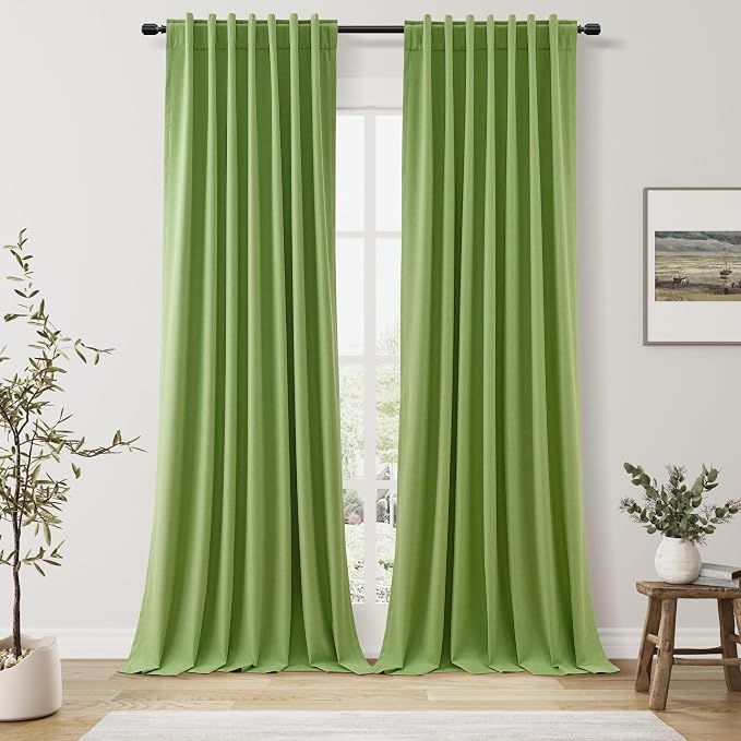 100% Blackout Curtains 84 Inch Length 2 Panels Set by Guken
