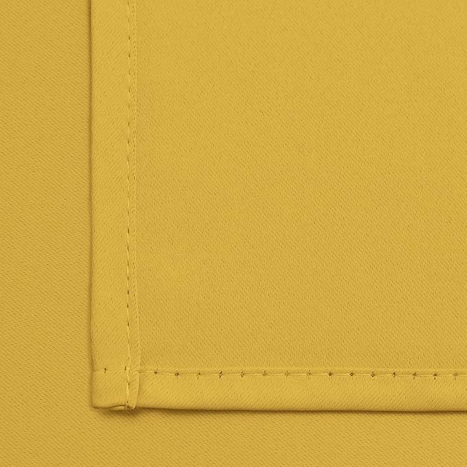 Yakamok Room Darkening Curtains 52x45 inch Long Mustard Yellow-Living Room | 2 - Image 5