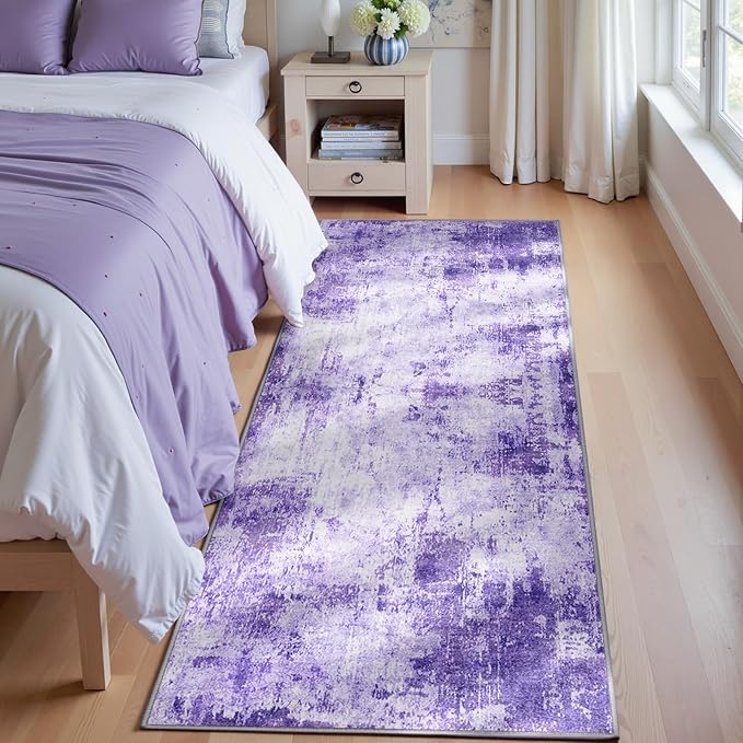 RELEANY Washable Runner 2'x6' Abstract Area Rug - Image 3