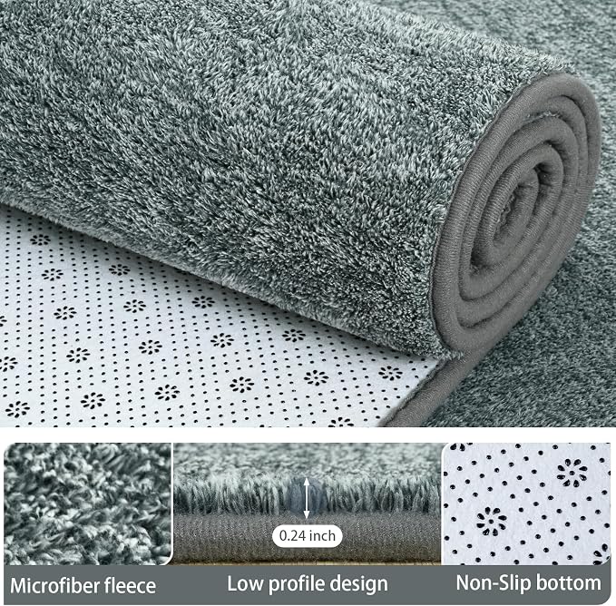 Small Area Rugs for Bedroom, 2×4 Non Slip Runner Rug, Indoor Rug Runner for - Image 3