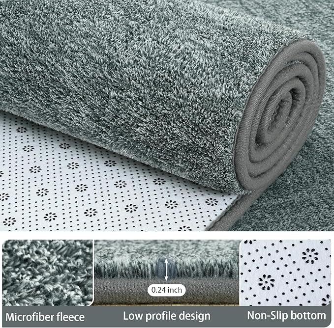 2x8 Runner Rug for Hallway, Long Runner Rugs Non Slip, Non Slip Backing Runners - Image 3