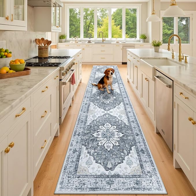 RELEANY Washable Area Rug, Runner 2'x10', Water Repellent, Pet Friendly by RELEANY