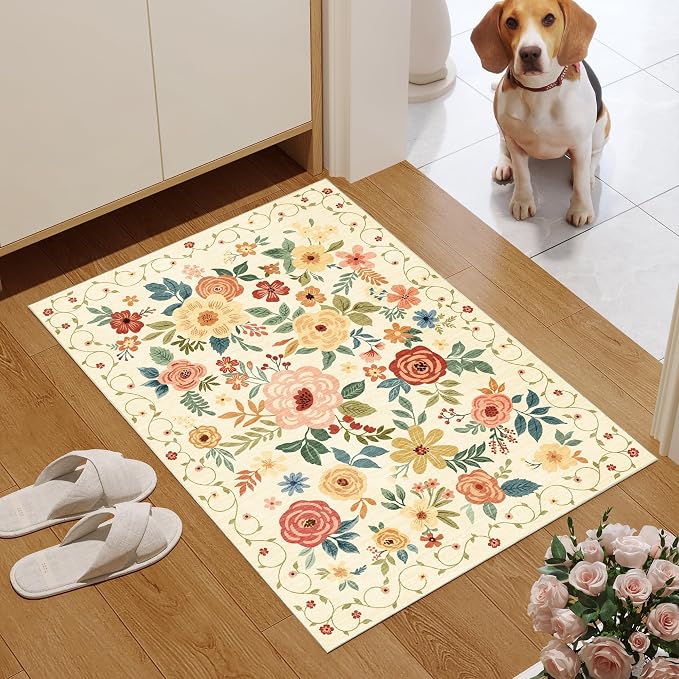 DUKINO 2x3 Entryway Rug, Door Mat Soft Washable Rug Non Slip, Non-Shedding - Image 3