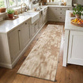 2x6 Tie-dye Beige Runner Rug Washable Non-Slip by Unknown