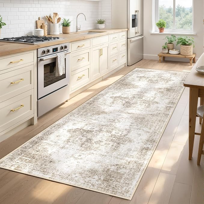 Runner Rug 2x8 Washable Rug, Vintage Boho Medallion Hallway Runner Non-Slip - Image 2