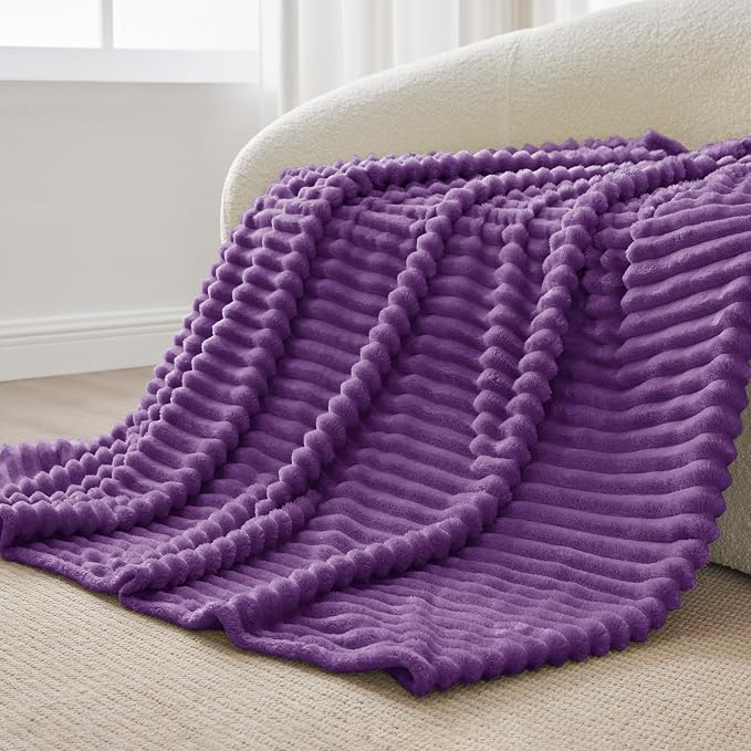 BEDELITE Ribbed Twin Blanket for Couch & Bed, Warm Yet Lightweight, Ribbed - Image 6
