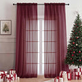 Wine Bedroom Curtains 96 Length by OVZME