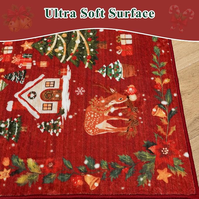 Christmas Runner Rug 2x5 for Hallway - Image 8
