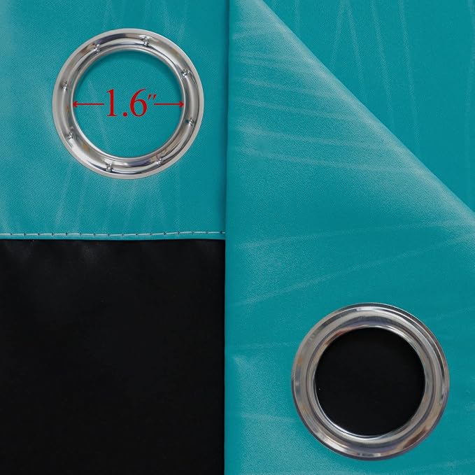 Ombre Teal and Purple Blackout Curtains - Image 7