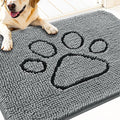 OLANLY Dog Door Mat for Muddy Paws 32x20, Paw Print Design Chenille Mud Mat | by OLANLY