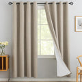 Yakamok Natural Linen Textured Curtains 72 Inches Long by Yakamok