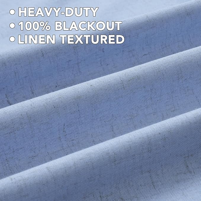 H.VERSAILTEX Linen Curtains 100% Blackout Curtains - Image 5
