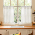 Pinch Pleated Linen 36 Inch Length Kitchen Curtains 2 Panels Set | Privacy by Twodrapes