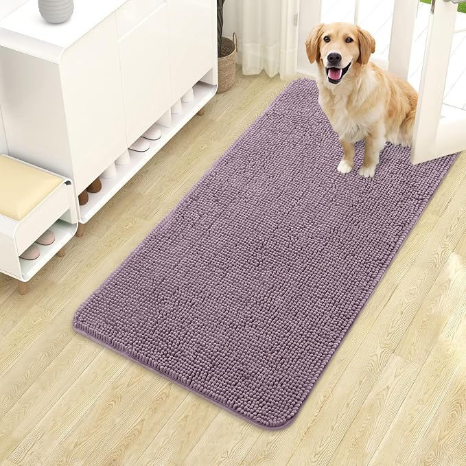 OLANLY Dog Door Mat for Muddy Paws 40x24, Super Absorbent Chenille Mud Mat | by OLANLY