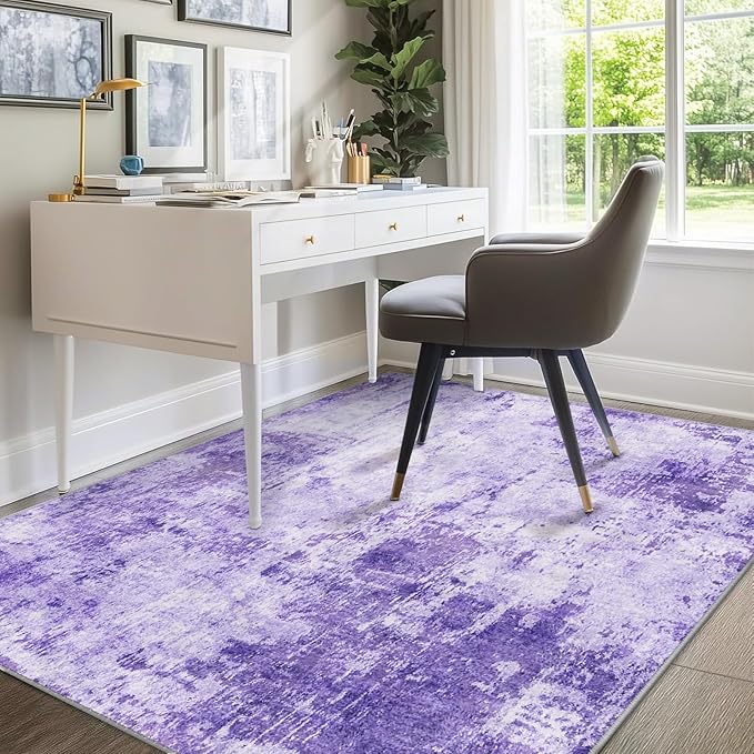 RELEANY Washable 5'x8' Abstract Area Rug - Image 3