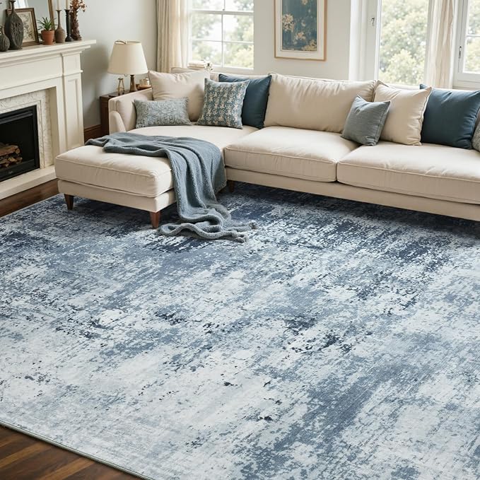 4x6 Ft Area Rugs for Living Room, Soft Non-Slip Washable Rugs Modern Abstract - Image 3