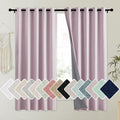 NICETOWN Pink Vintage Linen 100% Blackout Curtains by NICETOWN