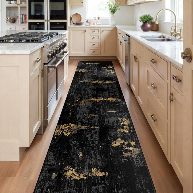 RELEANY Washable Runner 2'x8' Abstract Area Rug by RELEANY