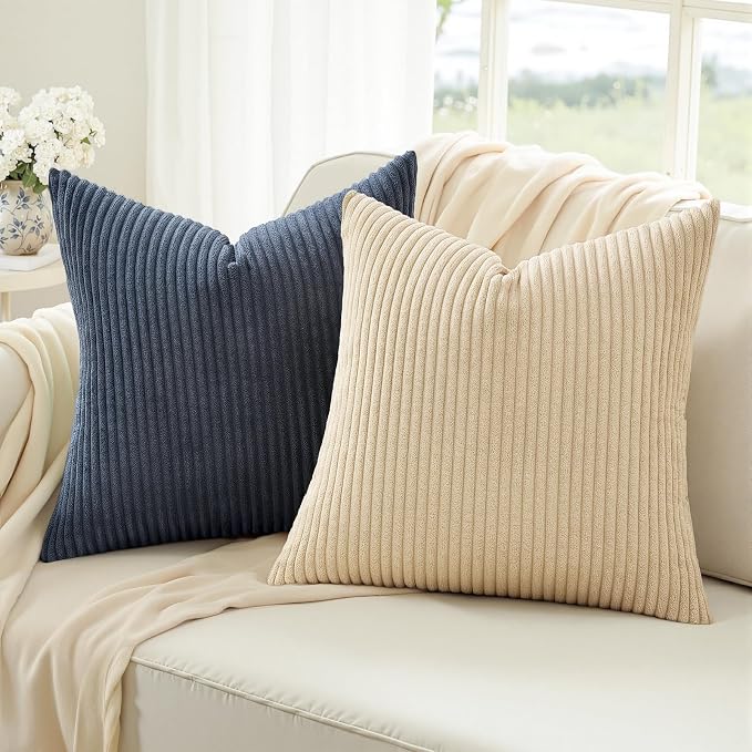 Topfinel Decorative Velvet Pillow Covers Blue and Yellow 18x18 Boho Nordic - Image 6