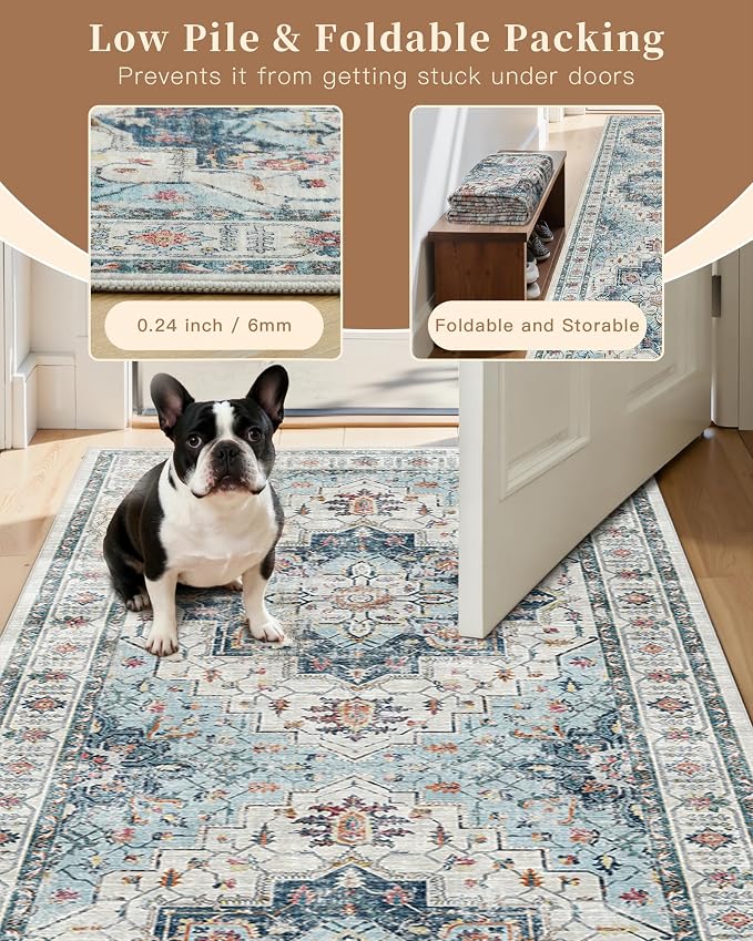 Madane 4x12 Wide Hallway Runner Rug Washable - Image 6