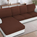H.VERSAILTEX Sectional Couch Covers 1 Piece Chaise Slipcover L Shape Separate by HVERSAILTEX
