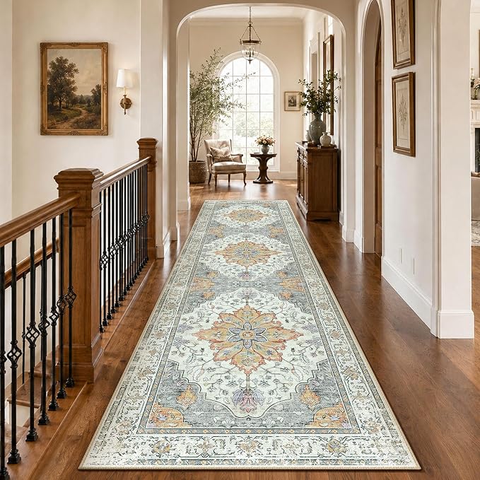 RELEANY Washable Area Rug, Runner 3'x10', Water Repellent, Pet Friendly by RELEANY