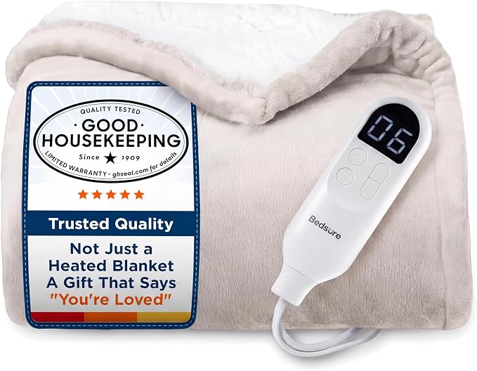 Bedsure Heated Blanket Throw, Soft Electric Blanket by Unknown