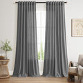 Blazer Grey Cutains Morden Linen Blend Light Filtering Back Tab Curtains by Nanspring