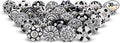 Knobs for Cabinets and Drawers Assorted Multicolor Cupboard Wardrobe Furniture Black Door Knob Pull Handles for Dresser Kitchen Wardrobes Boho Home Interior Decor -Pack of 30